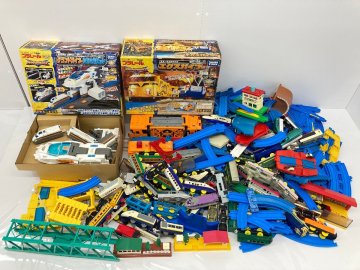 【ジャンク品】 プラレール 大量まとめセット(2) グランドガイナー エクスガイナー 車両 新幹線 直線 踏切 トンネル 複線 レール 他 wa◇74
