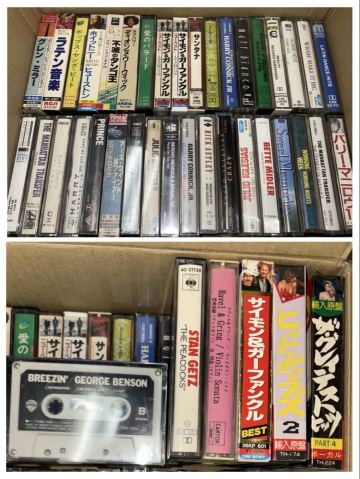 洋楽 カセットテープ 40本 Simon & Garfunkel Whitney Houston The Manhattan Transfer Stan Getz Rick Astley Wham! Bette Midler Santana