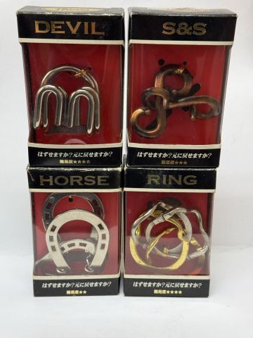 希少　日本製　はなやま　キャストパズル　DEVIL HORCE RING S&S デビル　ホース　リング　他　知恵の輪　ハナヤマ