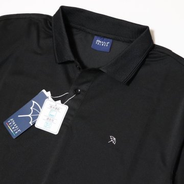 ○アーノルドパーマー ARNOLD PALMER 新品 メンズ 鹿の子 半袖 ポロシャツ L 黒[8001532-06-L] VCXZ