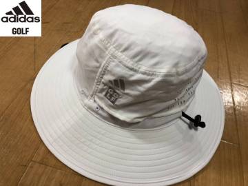 ・スピード発送 新品未使用 adidas Golf(アディダスゴルフ) 春夏 UPF50 バケット ハット EEU14(ホワイト)JPL1(５６－５７CM)