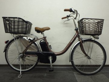 中古電動アシスト自転車 １円売切り!!機関良好 パナソニック　ビビ・LU　 【大阪・兵庫・京都・奈良】は送料3800円でお届け!!