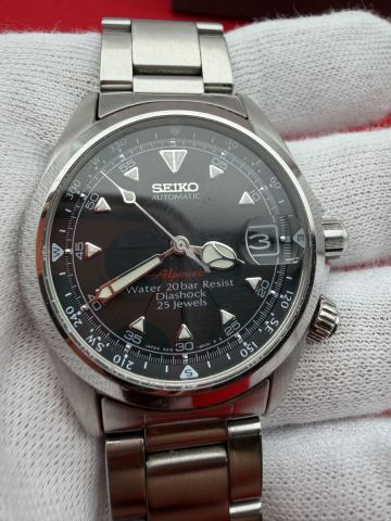 ★SEIKO Alpinist SCVF005 4S15-6000 Red Alpinist Automatic 25Jewels 箱保 余りコマ付 稼働品