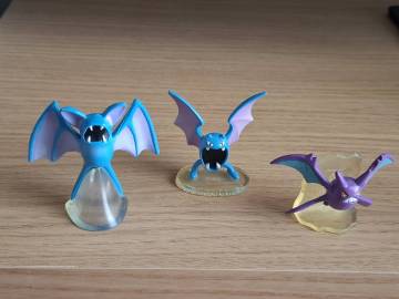 【希少】トミー ポケモン ズバット ゴルバット クロバット フィギュア 3点セット 当時物 レトロ