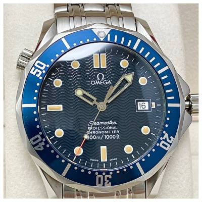 付属品付き☆OH済み極美品のオメガシーマスター時計・300m・メンズラージサイズ☆自動巻き・クロノメーター☆2531-80☆