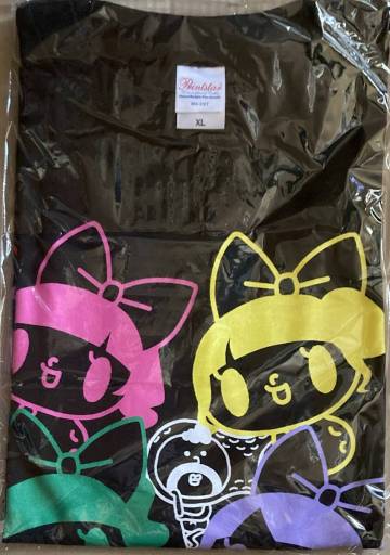 チームしゃちほこ ゆるしゃち Tシャツ XLサイズ ブラック 黒 箱推し TEAM SHACHI