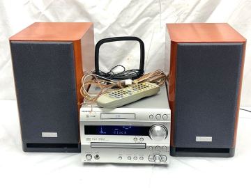 1円〜 ONKYO オンキョー システムコンポ FR-N9 CD MD ミニコンポ D-N9 スピーカー 音響機器 オーディオ機器 通電 付属品 まとめて 