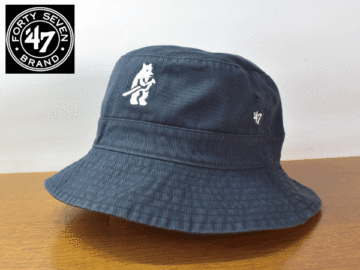 C734《未使用品》47 BRAND 47ブランド【フリーサイズ - 60cm】MLB Cooperstown CHICAGO CUBS カブス 帽子 ハット バケットハット バケハ