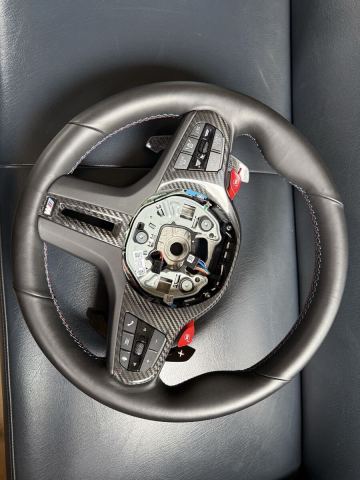 BMW 純正 M3 M4 G80 G81G82 ステアリングホイール カーボン パネル パドルシフト付き ステアリング ハンドル 3シリーズ 4シリーズ G20 G22 