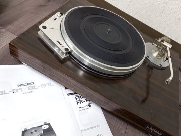 3R7322■MICRO BL-91 レコードプレーヤー Fidelity-Research FR-14 トーンアーム付属 マイクロ■