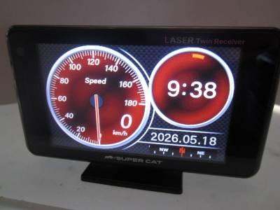 YUPITERU SUPER CAT GPSアンテナ内蔵 レーザー＆レーダー探知機　LS300 中古品