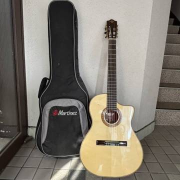 344 Martinez MP-14 Rose エレガットギター（ギグバッグ・サバレス弦タグ付き）