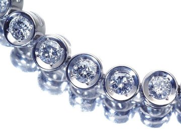 1円～【ジュエリー極】超豪華！良質天然ダイヤモンド5.08ct 超高級Pt850フルエタニティテニスブレスレット k1722vgu【送料無料】