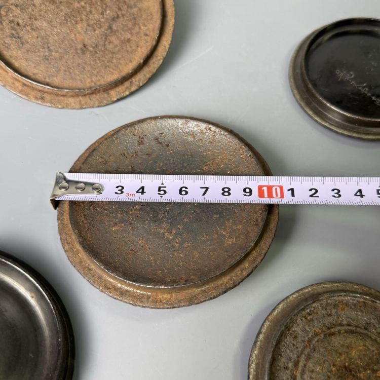 鉄瓶 蓋 5点まとめ 銅蓋 鉄蓋 煎茶道具 茶道具 摘み 龍文堂 蓋のみ