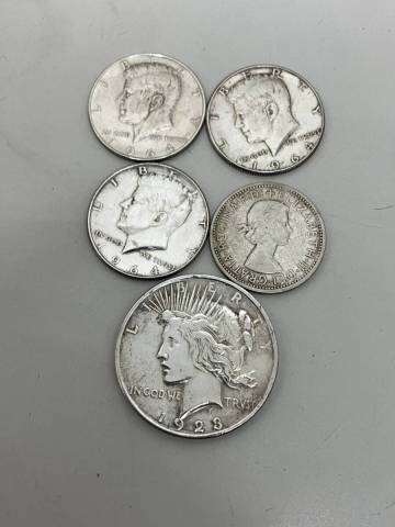 ◆1円～◆外国銀貨まとめ 5枚 リバティ銀貨 フローリン銀貨 コレクションコイン 古銭 アメリカ オーストラリア