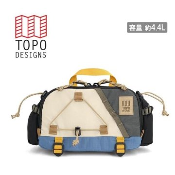1円スタート TOPO DESIGNS トポデザイン マウンテンハイドロヒップパック 932429461000 StoneBlue/BoneWhite 4.4L 登山 ハイキング 自転車