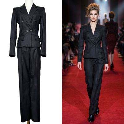 Yves Saint Laurent 2004 rive gauche by Tom Ford セットアップ ジャケット パンツ ストライプ総柄 イヴサンローラン トムフォード スーツ