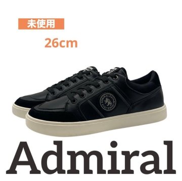 ☆新品未使用☆1円～ 定価1.4万 Admiral LEICESTEO GOLF ブラック 26cm ADMS3A ゴルフ　スパイクレススニーカー
