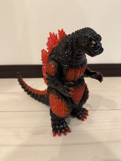 中古品 ソフビ コレクション品 現状品 マーミット ゴジラ フィギュア 約23cm 世紀の大怪獣シリーズ デスゴジ ラメ入り 1995 赤
