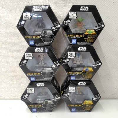 R689-CH4-4566 【未開封品】 STAR WARS スター・ウォーズ スペースオペラ(ダース・ベイダー ヨーダ R2-D2 C-3PO 他) 6種類セット IH
