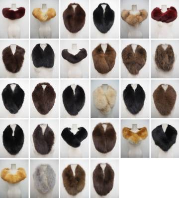 ■染めブルーフォックス■ティペット/ショール■まとめ28本セット■同梱不可■材料/転売用■