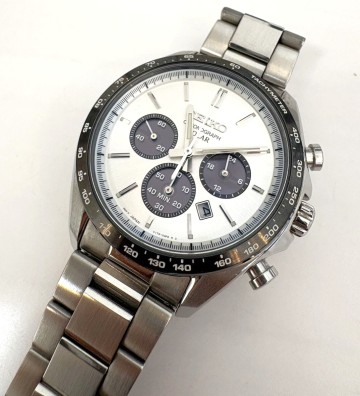 B7)100円～SEIKO/セイコーセレクション クロノ ソーラー パンダモデル SBPY165