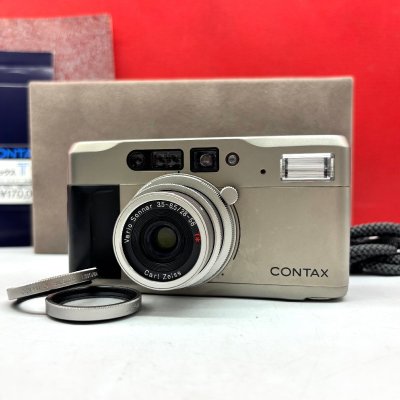 N14 CONTAX T VS Carl Zeiss Vario Sonnar F3.5-6.5 28-56mm T* コンパクトフィルムカメラ 元箱 動作品 1円スタート コンタックス