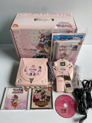 Dt315◆サクラ大戦◆Dreamcast for Internet 本体 コントローラー ビジュアルメモリ ソフト付 限定版 ドリームキャスト ゲーム機 動作品