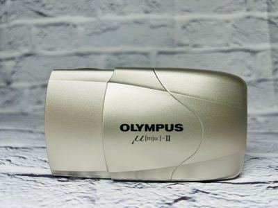 外観美品 OLYMPUS &mu; mju Ⅱ 35mm 1:2.8 コンパクトフィルムカメラ