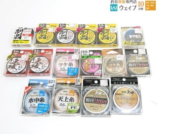 ダイワ スペクトロン鮎 制覇 、東レ 将鱗 あゆプロタイプ 競技ハイパー 他水中 天井 ツケ糸 等鮎ライン 計17点 未使用品