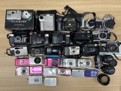 MN☆ カメラ レンズ 31点 大量 まとめ Nikon Canon MINOLTA SONY など コンパクト フィルム デジタルカメラ 動作未確認 現状渡し 同梱不可