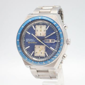 お11450 セイコー SEIKO 5スポーツ スピードタイマー 6138-0030 クロノグラフ 自動巻き メンズ 腕時計 稼働品