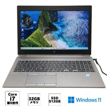 1円~ NVIDIA Wi-Fi有 ノートパソコン 中古良品 hp Zbook 15 G6 Core i7 9750H 32GB 512G 高速SSD搭載 無線LAN Windows11 Office済 即使用可