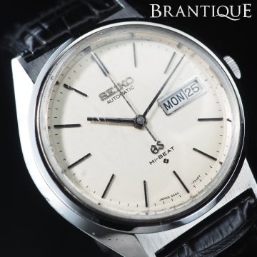 ◆1円~◆ GRAND SEIKO GS グランドセイコー ハイビート SS/革 5646-7010 自動巻き デイデイト USED 稼働 メンズ 腕時計「29229」