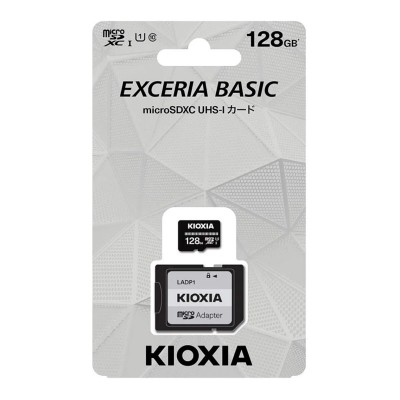 microSDXCカード128GB キオクシアマイクロSDXCカード KCA-MC128GSフルHD録画 EXCERIA BASIC KIOXIA【1円スタート出品・新品・送料無料】