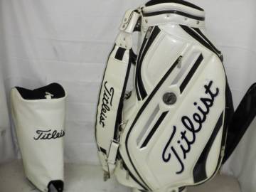 Titleist タイトリスト 9.5型 3点式/エナメルツアーモデル★中古★(WHxBK)ゴルフ キャディバック