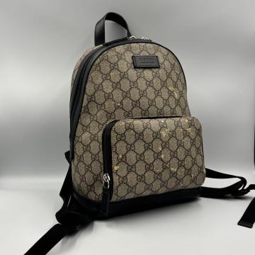 希少◆GUCCI グッチ GGスプリーム リュック スモール PVCレザー 本革 ベージュ・ブラック