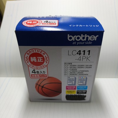ブラザー LC411-4PK 純正 インクカートリッジ 4色入り お徳用パック