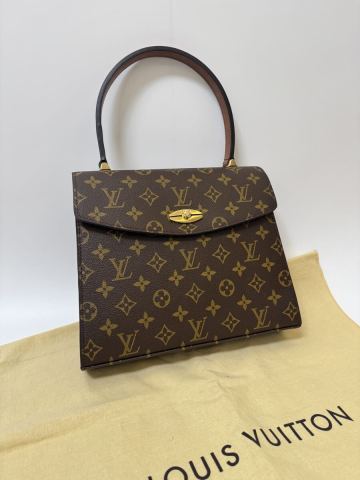 【美品】 LOUIS VUITTON ルイヴィトン モノグラム マルゼルブ M51379 トップハンドル ターンロック ハンドバッグ