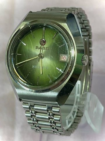 RADO SERBIA ラドー セルビア レディース腕時計 自動巻 稼動品◆ディト◆グリーン文字盤◆現状品【おてがる郵送ゆうパケットポスト】