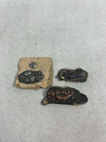 金属工芸　煙草入　留金具　三種