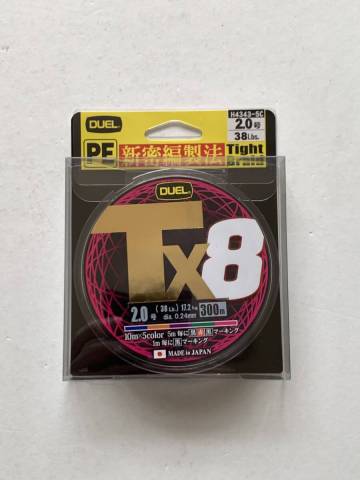 デュエル【 Tx８　2.0号　300m　5色カラー】