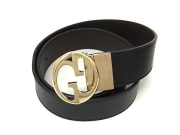 1円 ■美品■ GUCCI グッチ 450000 レザー リバーシブル ゴールド金具 ベルト 表記サイズ 85・34 メンズ ブラック系&times;ブラウン系 HA6656