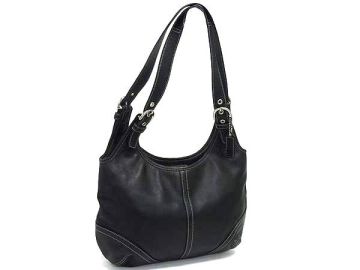 1円 ■美品■ COACH コーチ 9249 レザー トートバッグ ショルダーバッグ 肩掛け レディース ブラック系 HA8461