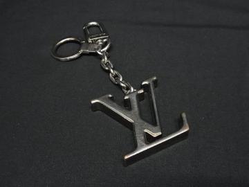 1円 LOUIS VUITTON ルイヴィトン M65071 ポルトクレ イニシャルLV キーホルダー キーリング チャーム メンズ シルバー系 HA8739