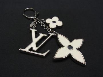 1円 LOUIS VUITTON ルイヴィトン M65085 ビジューサック フルール ドゥ エピ キーホルダー チャーム アクセサリー シルバー系 HA9320
