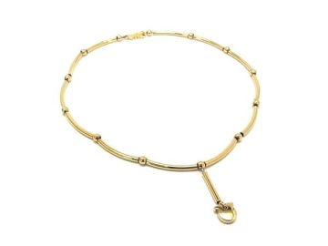 1円 ■美品■ Salvatore Ferragamo フェラガモ ヴィンテージ ガンチーニ ネックレス ペンダント アクセサリー ゴールド系 FZ3201