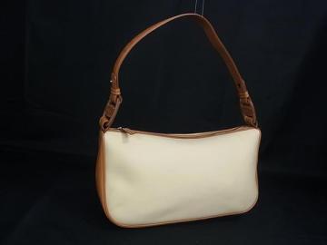 1円 ■美品■ Salvatore Ferragamo フェラガモ ヴァラ キャンバス&times;レザー ワンショルダーバッグ 肩掛けかばん ブラウン系 FQ8812