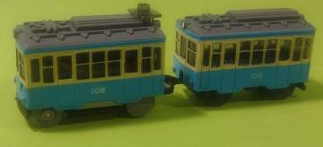 カプセルプラレール　箱根登山鉄道　モーター車　青　２両セット