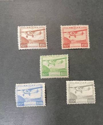芦ノ湖航空　未使用　５種完　NH美品　　E3